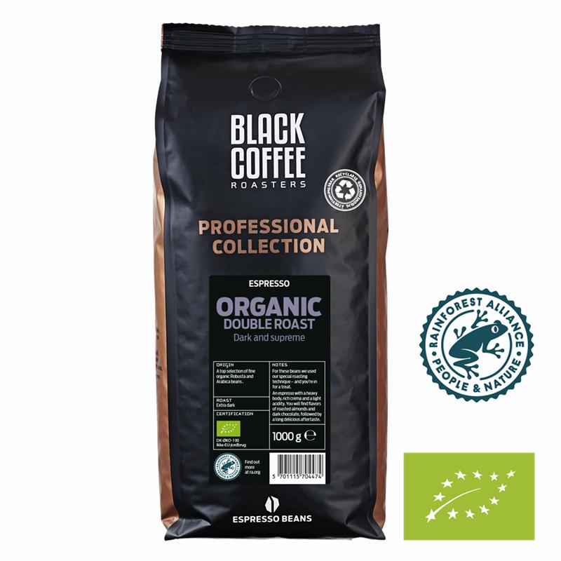 Black Coffee Roasters Double Roast Organic Rainforest Alliance Hele Bønner